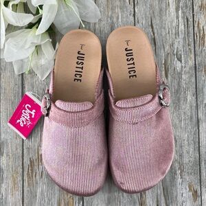 Little Girls Justice Unlined Platform Clogs Shoes Size 3